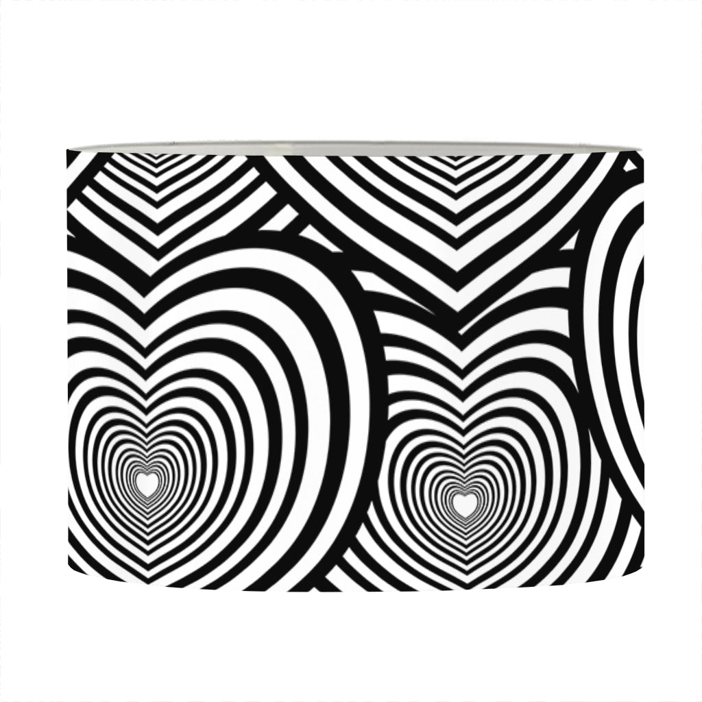 Psychedelic Heart Pattern Print Drum Lamp Shade