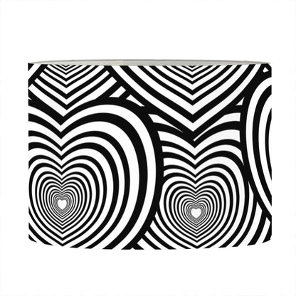 Psychedelic Heart Pattern Print Drum Lamp Shade