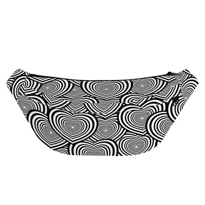Psychedelic Heart Pattern Print Fanny Pack