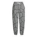 Psychedelic Heart Pattern Print Fleece Lined Knit Pants