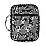 Psychedelic Heart Pattern Print Front Pocket Bible Bag