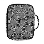 Psychedelic Heart Pattern Print Front Pocket Bible Bag