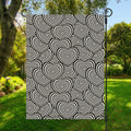 Psychedelic Heart Pattern Print Garden Flag