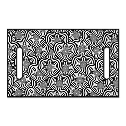 Psychedelic Heart Pattern Print Golf Cart Seat Cover