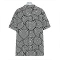 Psychedelic Heart Pattern Print Hawaiian Shirt