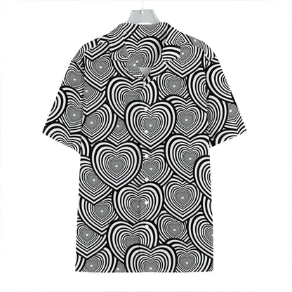 Psychedelic Heart Pattern Print Hawaiian Shirt