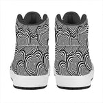 Psychedelic Heart Pattern Print High Top Leather Sneakers