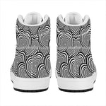 Psychedelic Heart Pattern Print High Top Leather Sneakers