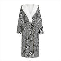 Psychedelic Heart Pattern Print Hooded Bathrobe