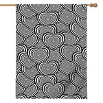 Psychedelic Heart Pattern Print House Flag