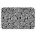 Psychedelic Heart Pattern Print Indoor Door Mat