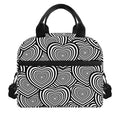 Psychedelic Heart Pattern Print Insulated Lunch Bag