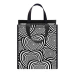 Psychedelic Heart Pattern Print Insulated Lunch Tote