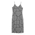 Psychedelic Heart Pattern Print Jersey Midi Cami Dress