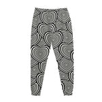 Psychedelic Heart Pattern Print Jogger Pants