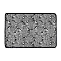 Psychedelic Heart Pattern Print Kitchen Mat