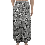 Psychedelic Heart Pattern Print Lantern Pants