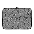 Psychedelic Heart Pattern Print Laptop Sleeve