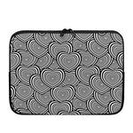 Psychedelic Heart Pattern Print Laptop Sleeve