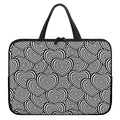 Psychedelic Heart Pattern Print Laptop Sleeve With Handle