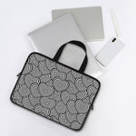 Psychedelic Heart Pattern Print Laptop Sleeve With Handle