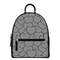 Psychedelic Heart Pattern Print Leather Backpack