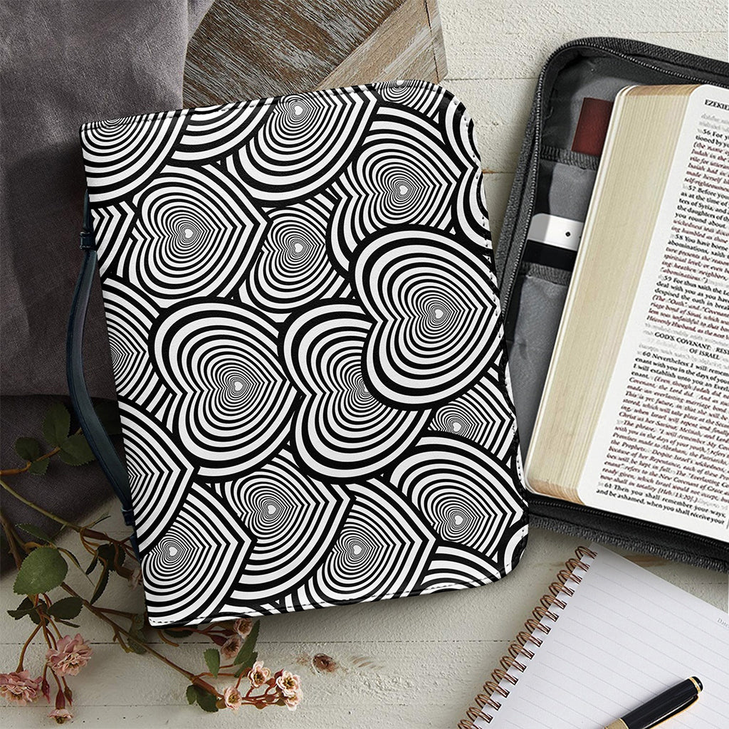 Psychedelic Heart Pattern Print Leather Bible Cover