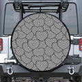 Psychedelic Heart Pattern Print Leather Spare Tire Cover