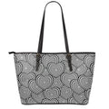 Psychedelic Heart Pattern Print Leather Tote Bag With Zipper