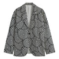 Psychedelic Heart Pattern Print Men's Blazer