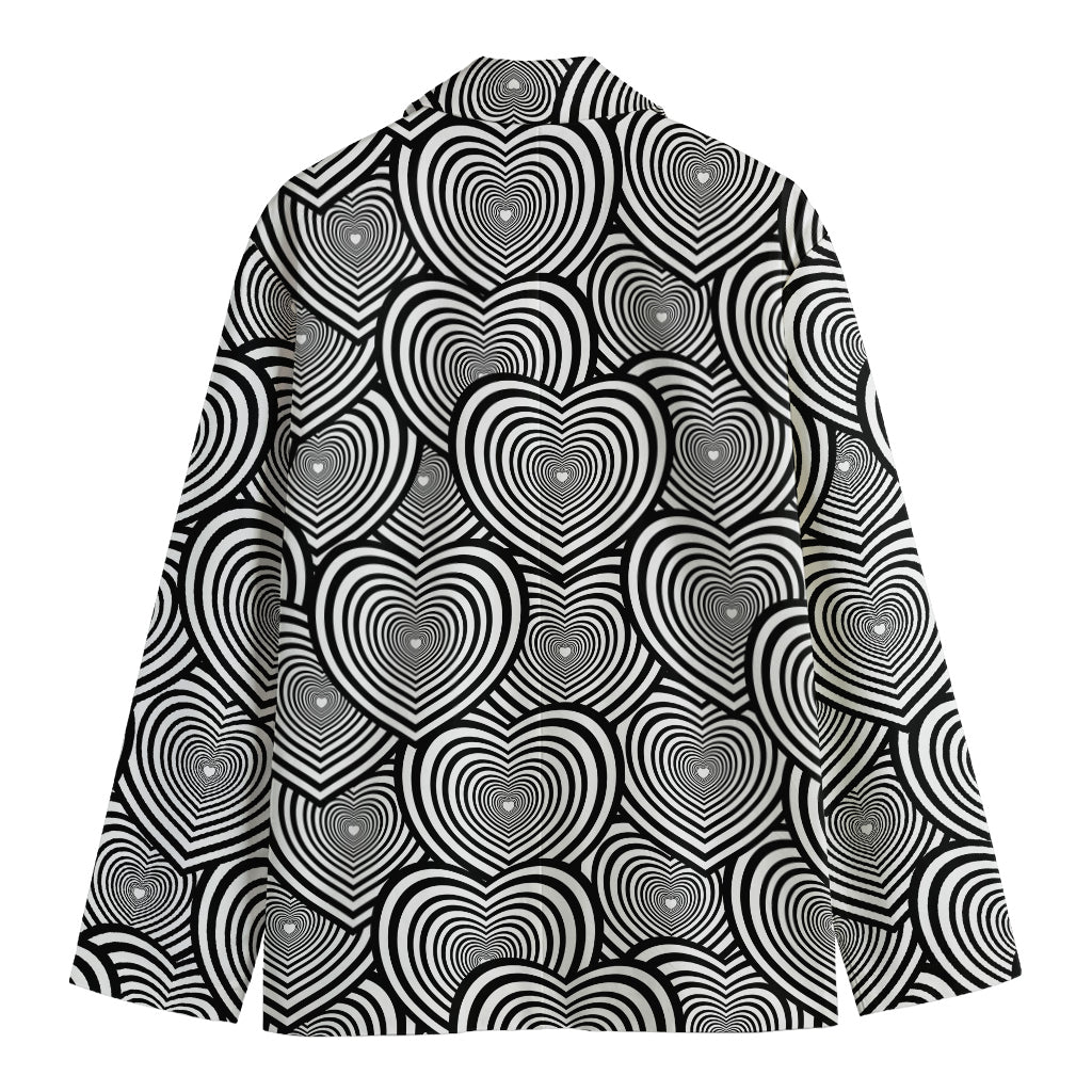 Psychedelic Heart Pattern Print Men's Blazer