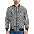 Psychedelic Heart Pattern Print Men's Bomber Jacket