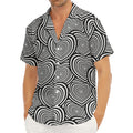 Psychedelic Heart Pattern Print Men's Deep V-Neck Shirt