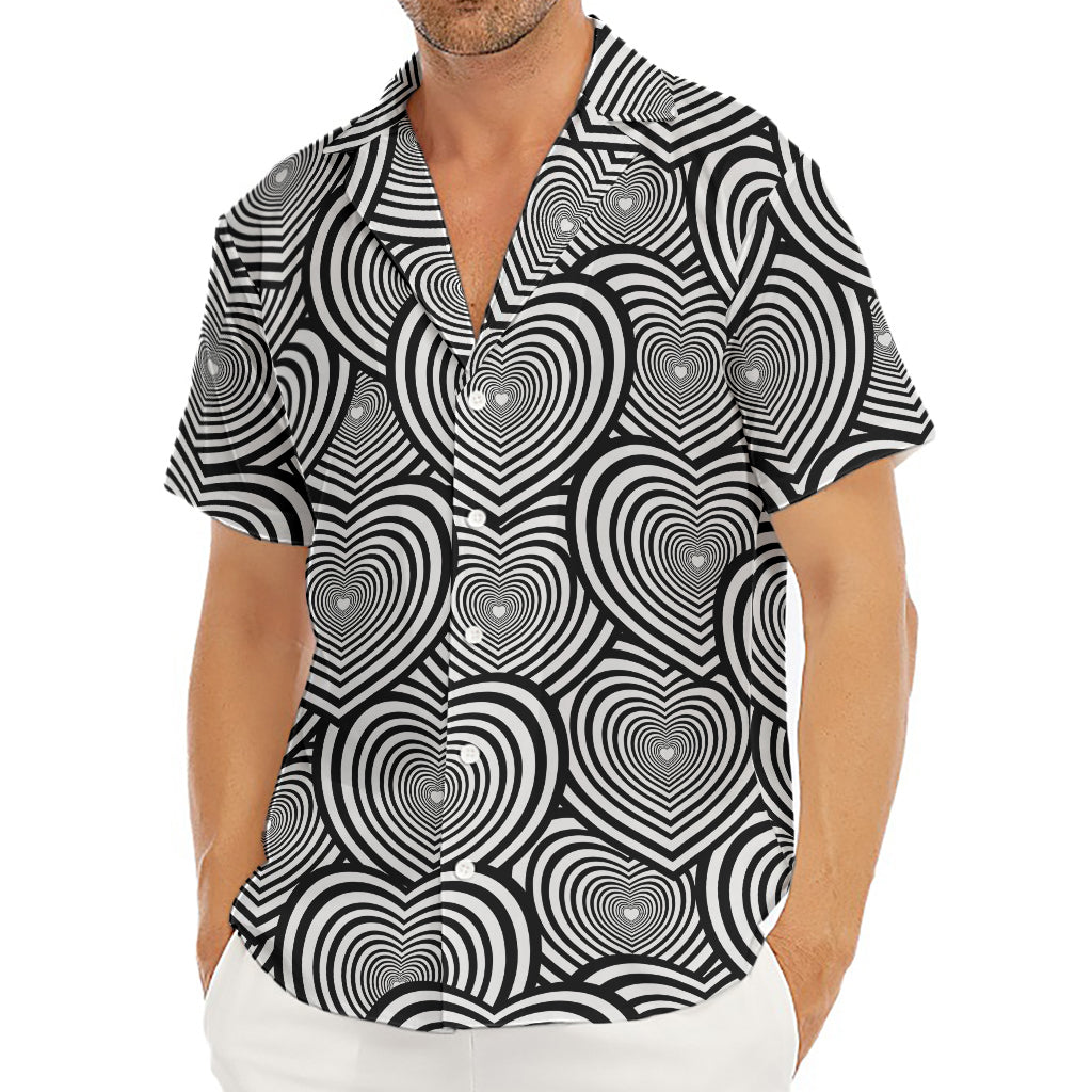 Psychedelic Heart Pattern Print Men's Deep V-Neck Shirt