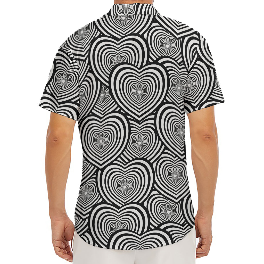 Psychedelic Heart Pattern Print Men's Deep V-Neck Shirt