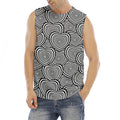 Psychedelic Heart Pattern Print Men's Fitness Tank Top
