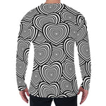 Psychedelic Heart Pattern Print Men's Long Sleeve T-Shirt