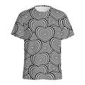 Psychedelic Heart Pattern Print Men's Athletic T-Shirt