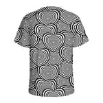 Psychedelic Heart Pattern Print Men's Sports T-Shirt
