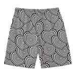 Psychedelic Heart Pattern Print Men's Swim Trunks