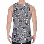 Psychedelic Heart Pattern Print Men's Velvet Tank Top