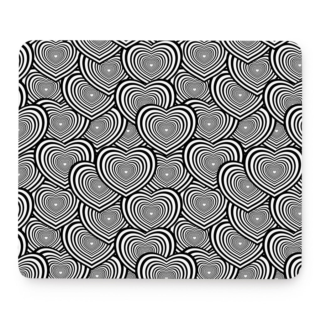 Psychedelic Heart Pattern Print Mouse Pad