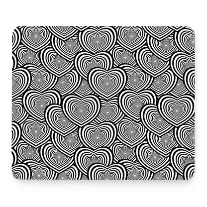 Psychedelic Heart Pattern Print Mouse Pad