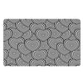 Psychedelic Heart Pattern Print Polyester Doormat