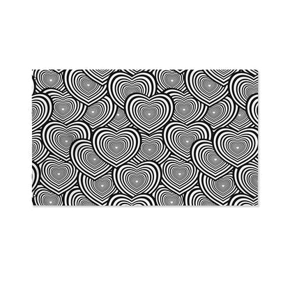 Psychedelic Heart Pattern Print Polyester Flag