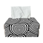 Psychedelic Heart Pattern Print Rectangle Tissue Box Cover