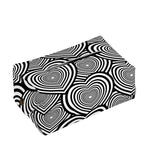 Psychedelic Heart Pattern Print Rectangle Tissue Box Cover