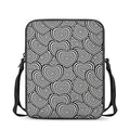 Psychedelic Heart Pattern Print Rectangular Crossbody Bag