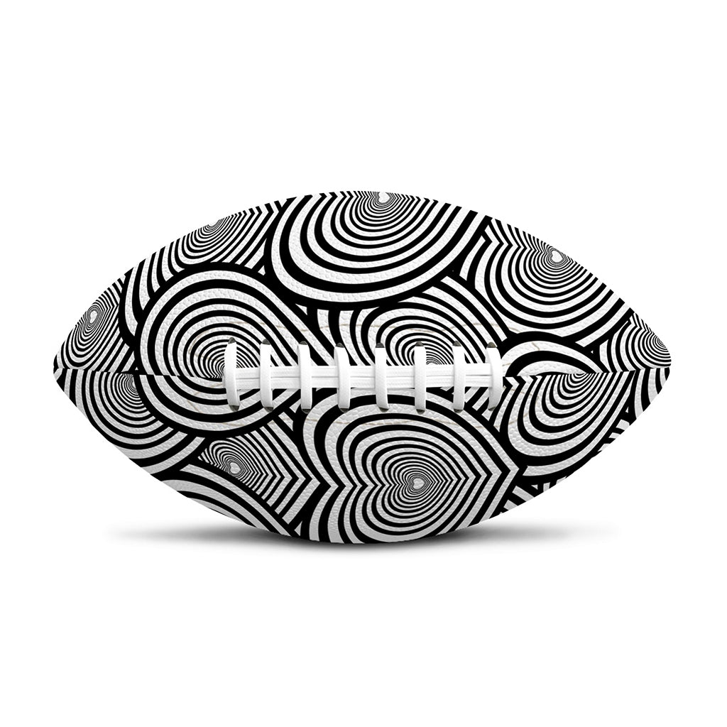 Psychedelic Heart Pattern Print Rugby Ball