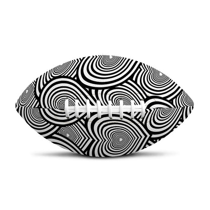 Psychedelic Heart Pattern Print Rugby Ball